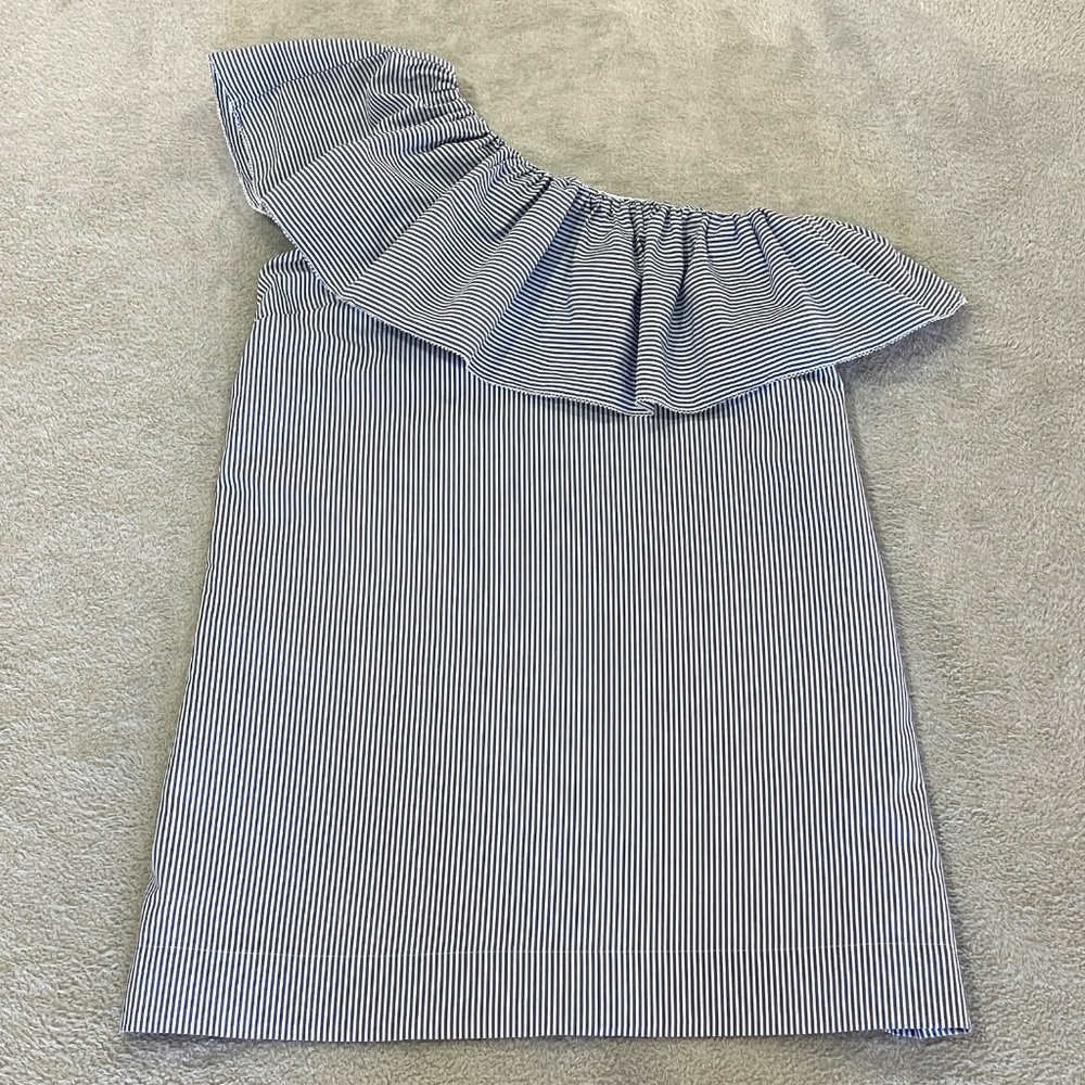 Abercrombie & Fitch One-Shoulder Ruffle Dress Size Small Petite - Picture 2 of 11